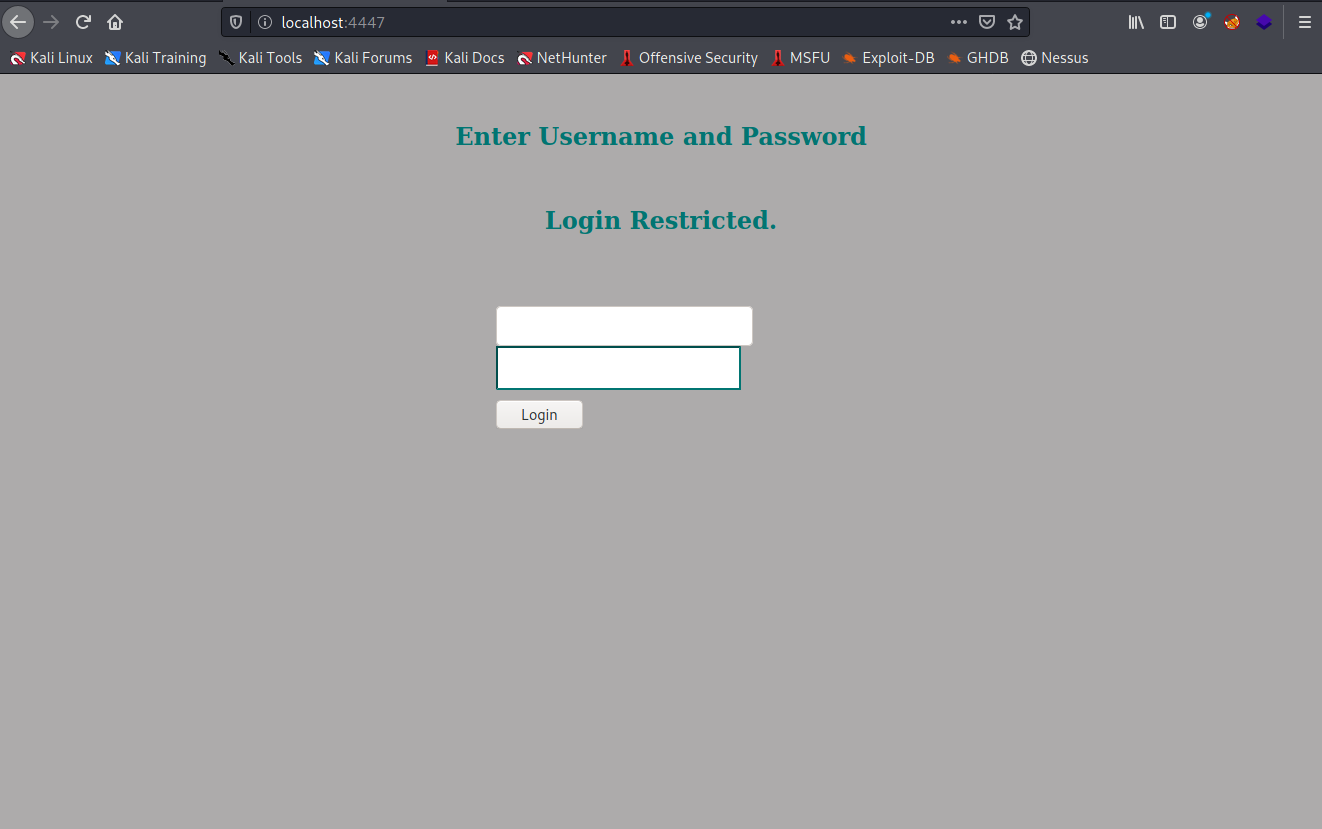 Internal Webpage