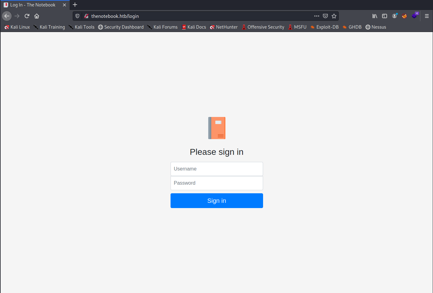 TheNotebook Login