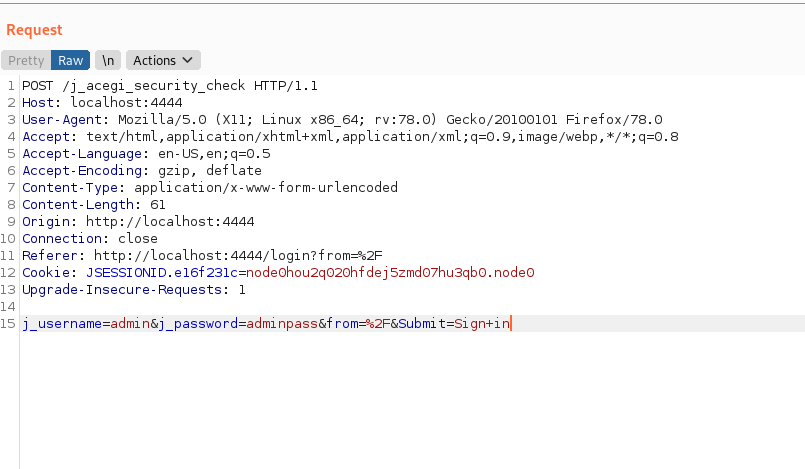 Burp Suite intercept