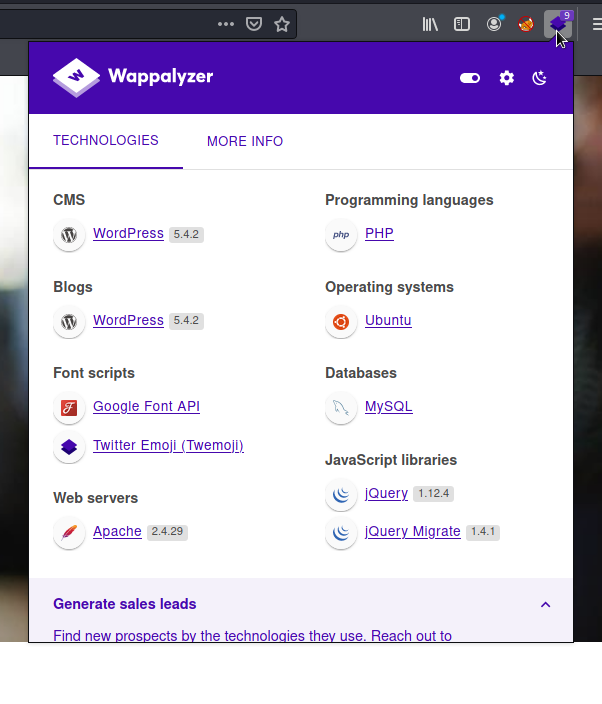 Wappalyzer